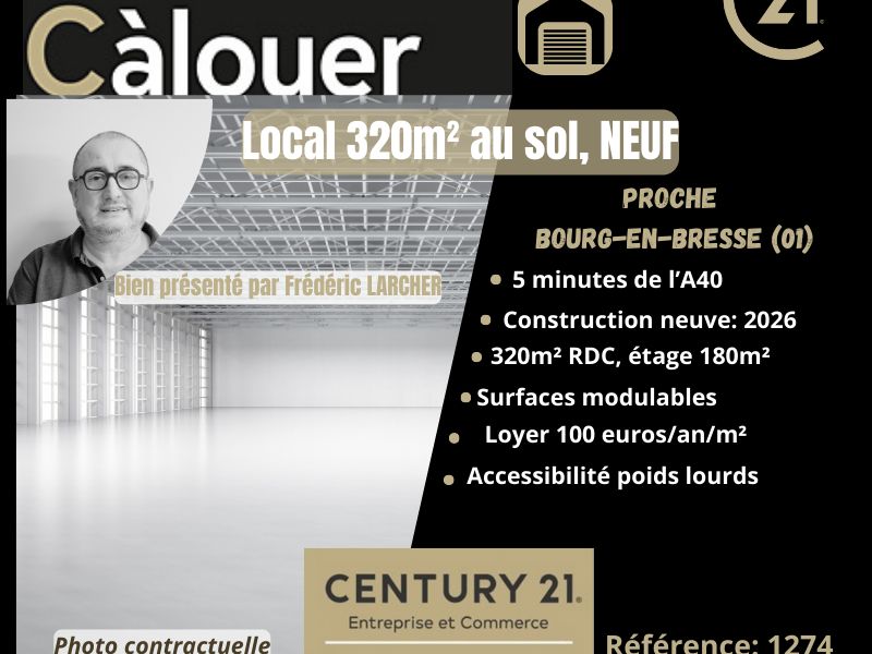 Location local 320.00 m² à BOURG EN BRESSE