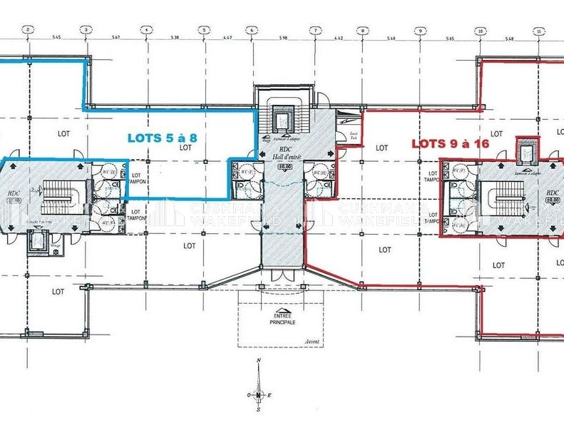 Location bureaux 2074 m² divisibles à partir de 122 m²