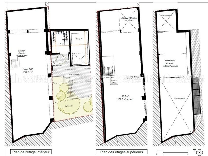 Vente bureaux 256 m² non divisibles