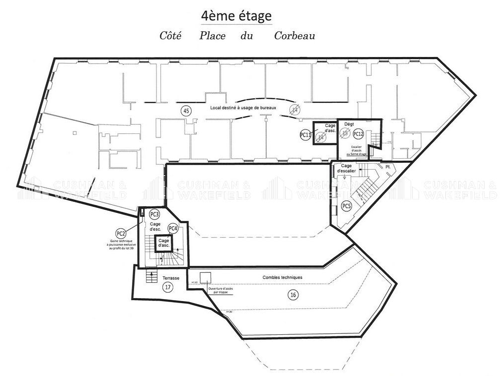 Vente bureaux 353 m² divisibles à partir de 353 m²
