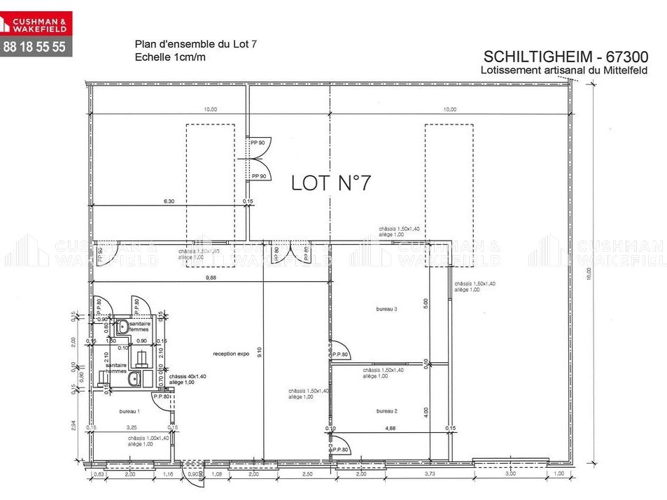Location activités 320 m² non divisibles