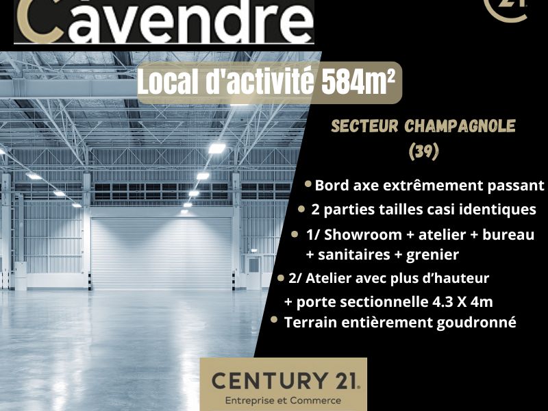 Vente local 584.00 m² à CHAMPAGNOLE