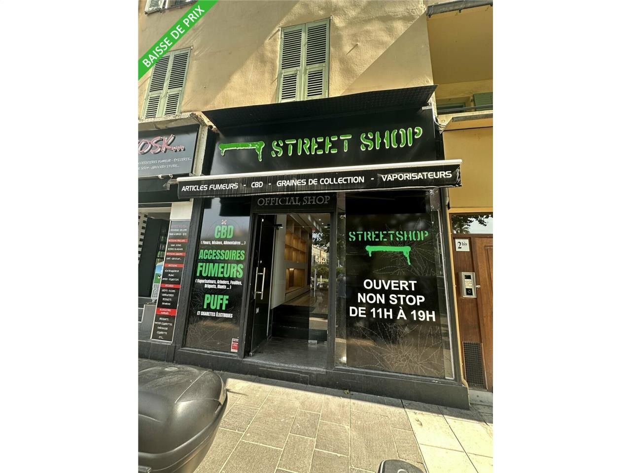 Location local commercial 19.28 m² non divisibles