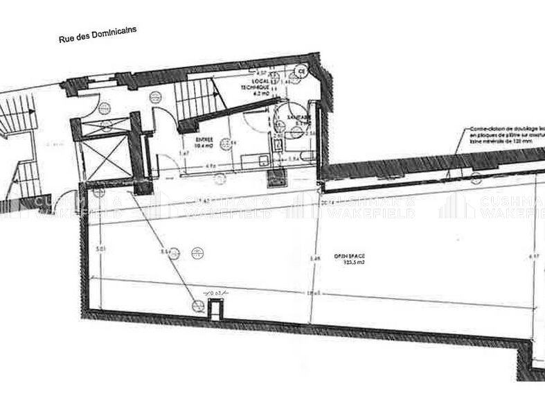 Location bureaux 145 m² non divisibles