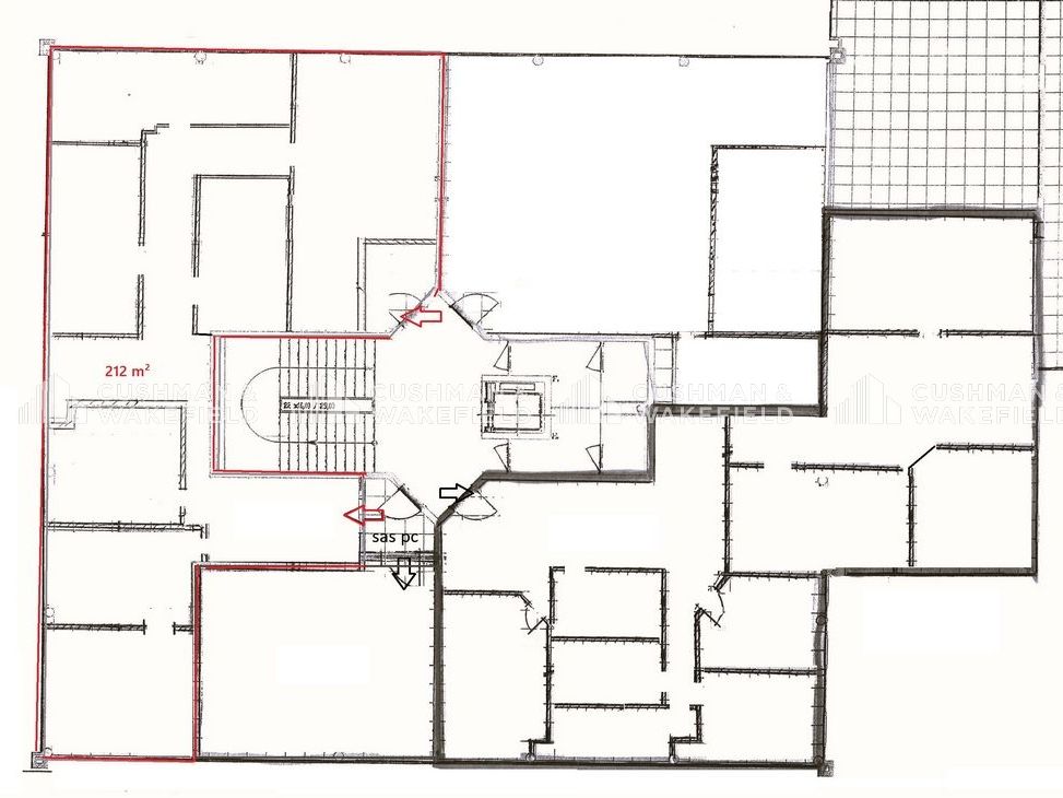 Location bureaux 429 m² divisibles à partir de 212 m²