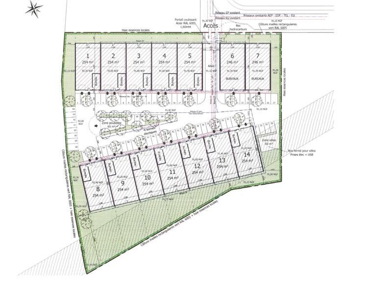 Cellules d'activités d'environ 280 m² à louer à Joué les Tours
