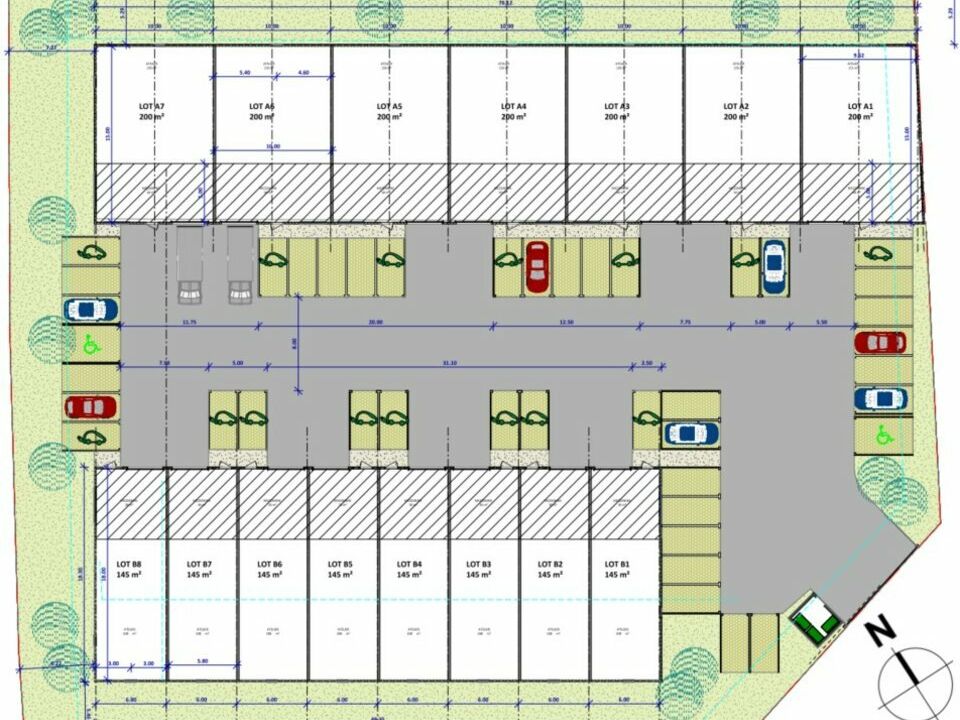 Location local d''activites 2552 m² divisibles à partir de 144 m²