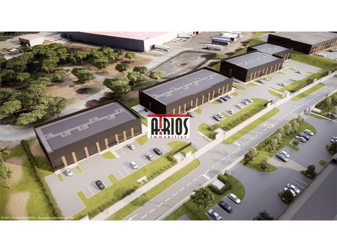 Location entrepôts 770 m² non divisibles