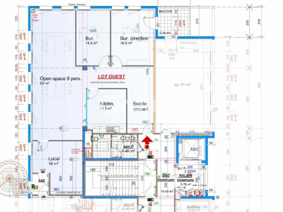 BUREAUX A LOUER - 166 m² - SAINT PRIEST