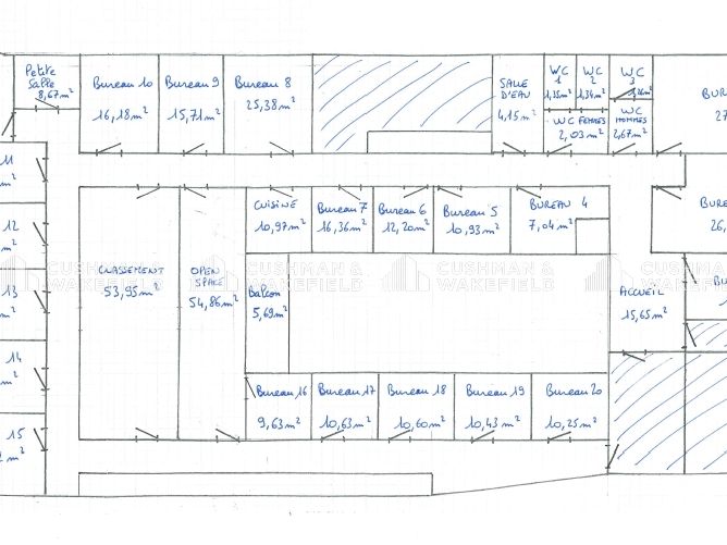 Vente bureaux 626 m² non divisibles