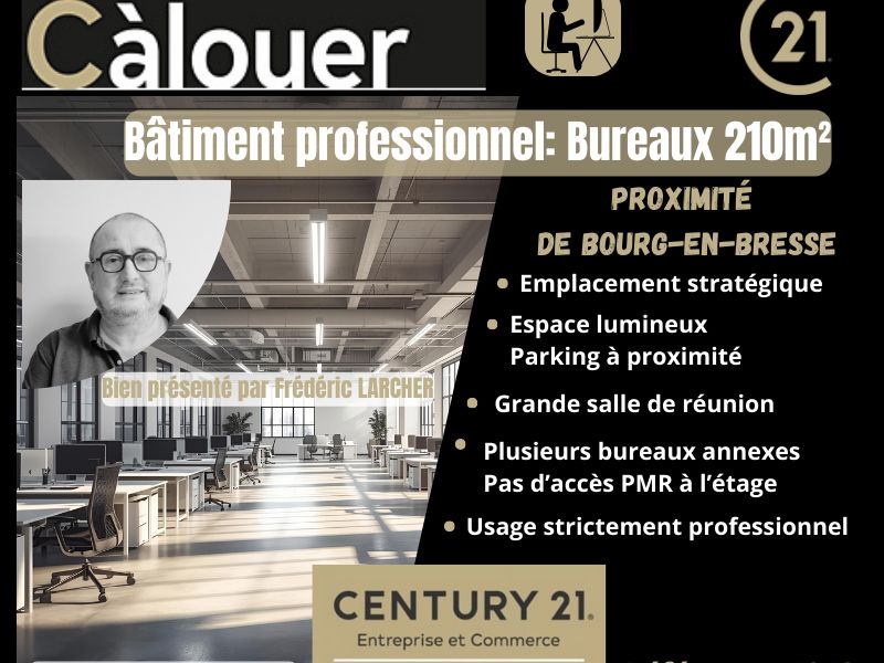 Location bureaux 210.00 m² à BOURG EN BRESSE
