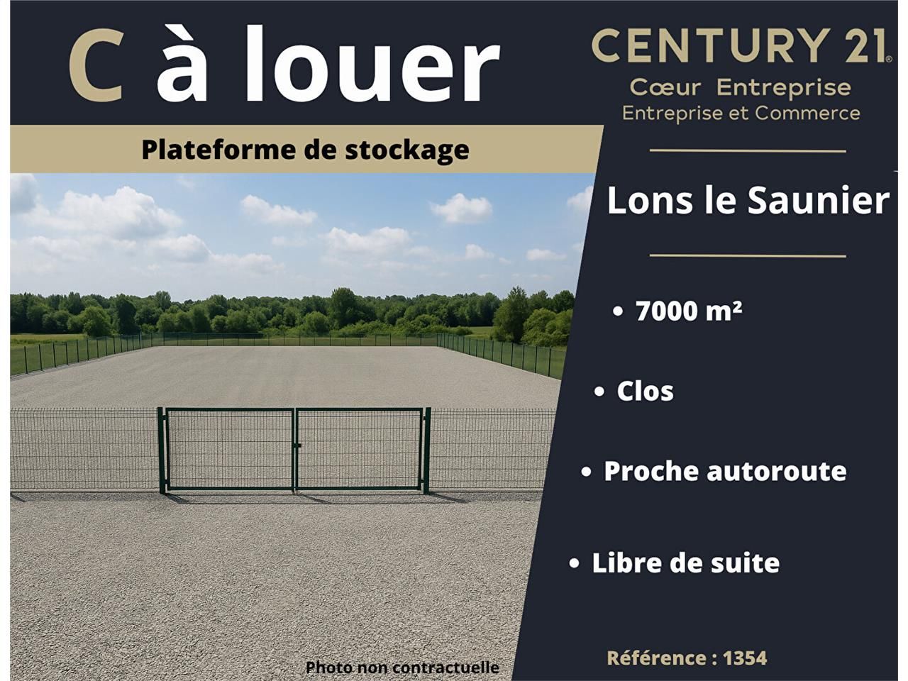 Location terrain 7000.00 m² à LONS LE SAUNIER