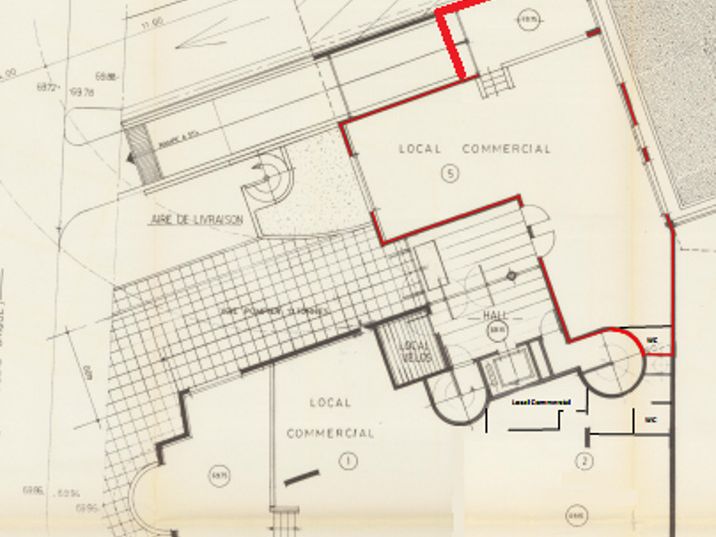 Location local commercial 238 m² divisibles à partir de 78 m²