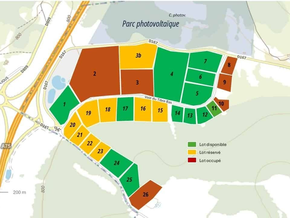 Vente terrain 29576 m² divisibles à partir de 3962 m²