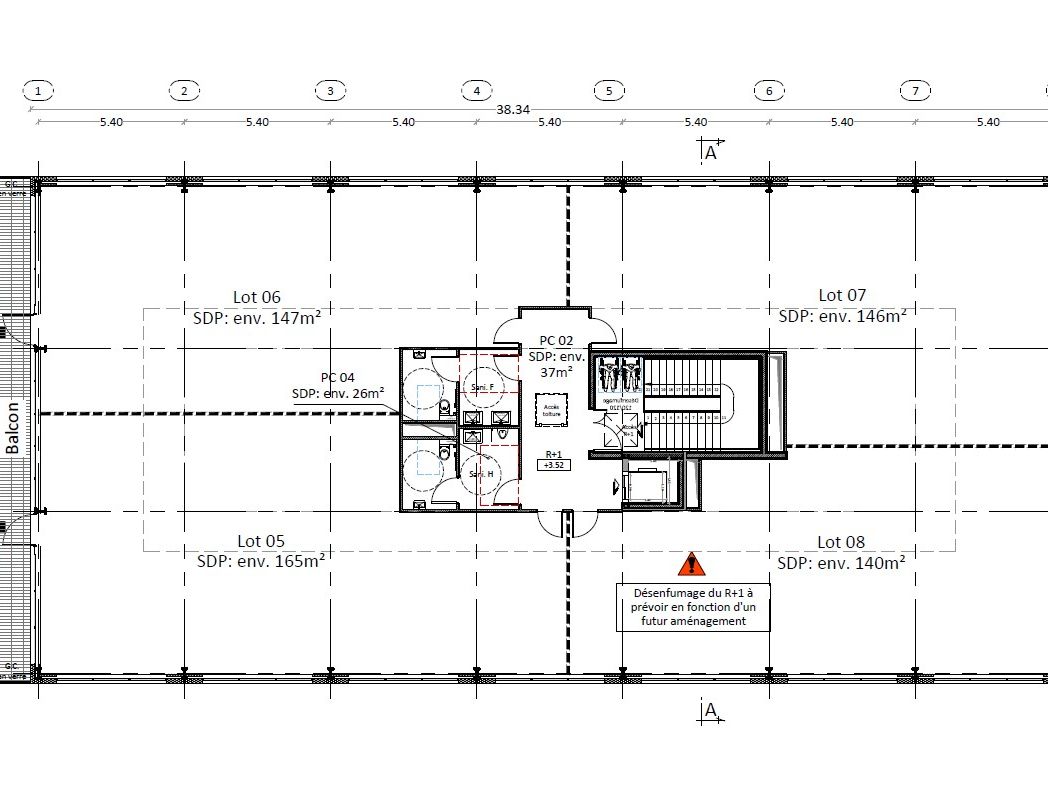 Vente bureaux 600.00 m² non divisibles