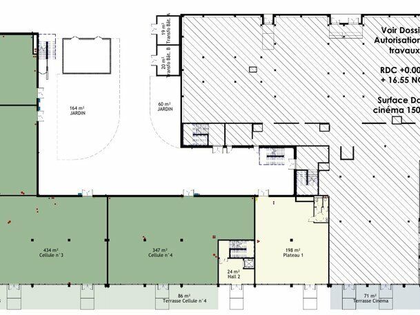 Vente bureaux 224 m² non divisibles