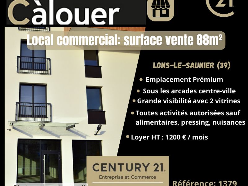 Location local commercial 192.00 m² à LONS LE SAUNIER