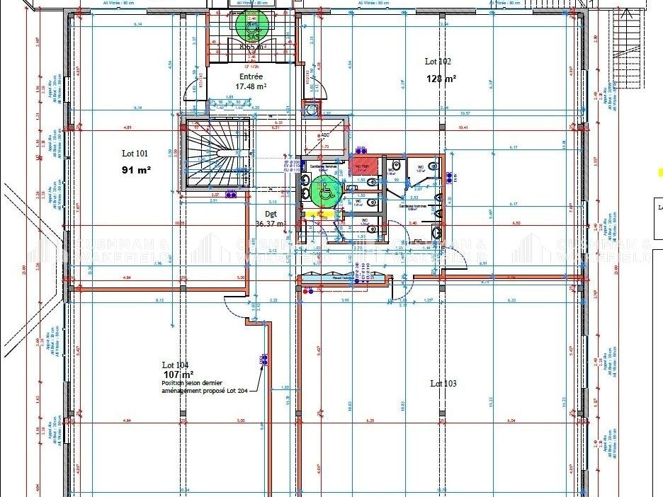 Vente bureaux 719 m² divisibles à partir de 91 m²