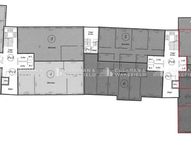 Location bureaux 288 m² non divisibles
