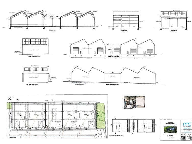 Location entrepot 313 m² à CORDEMAIS