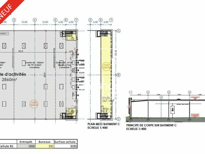Grande cellule neuve à saisir 