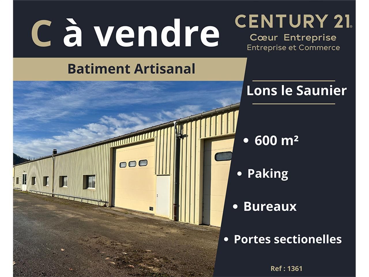 Vente local 600.00 m² à LONS LE SAUNIER
