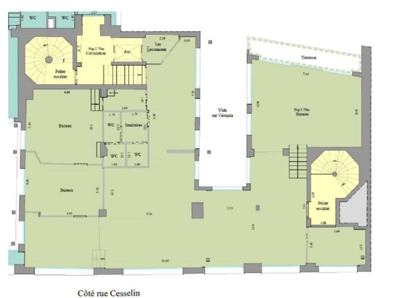 Location bureaux 352 m² divisibles à partir de 106 m²