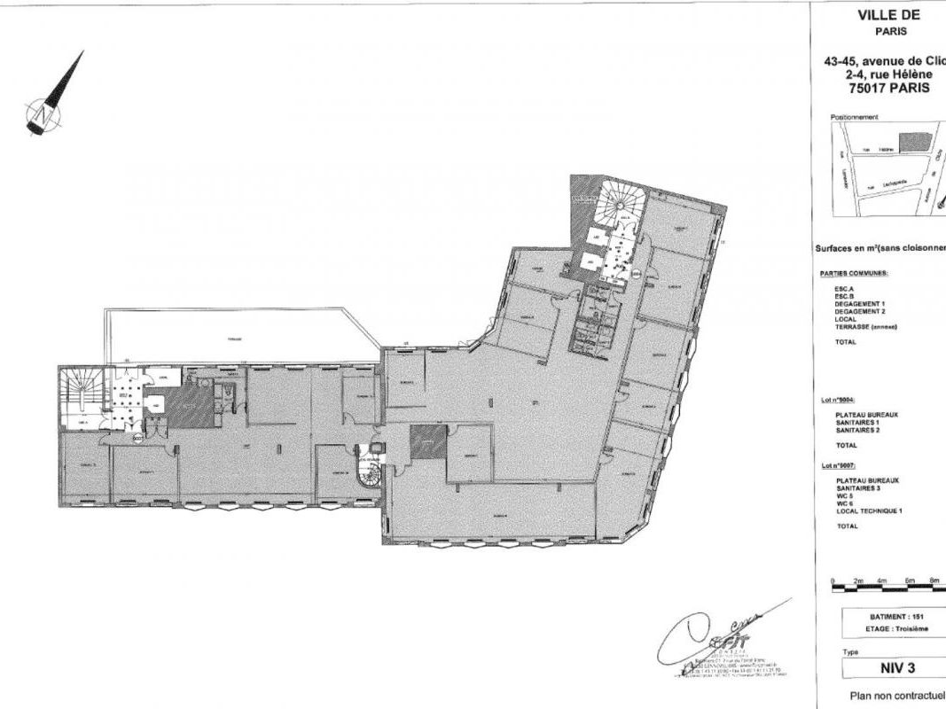 Location bureaux 712 m² non divisibles