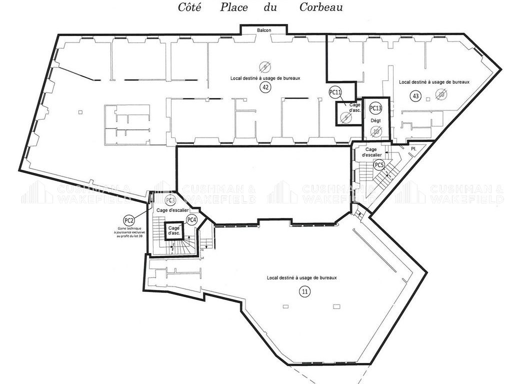 Vente bureaux 511 m² divisibles à partir de 76 m²