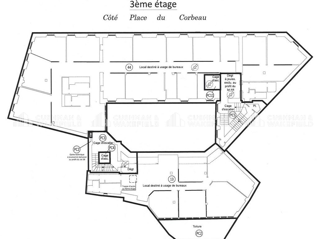 Vente bureaux 476 m² divisibles à partir de 133 m²