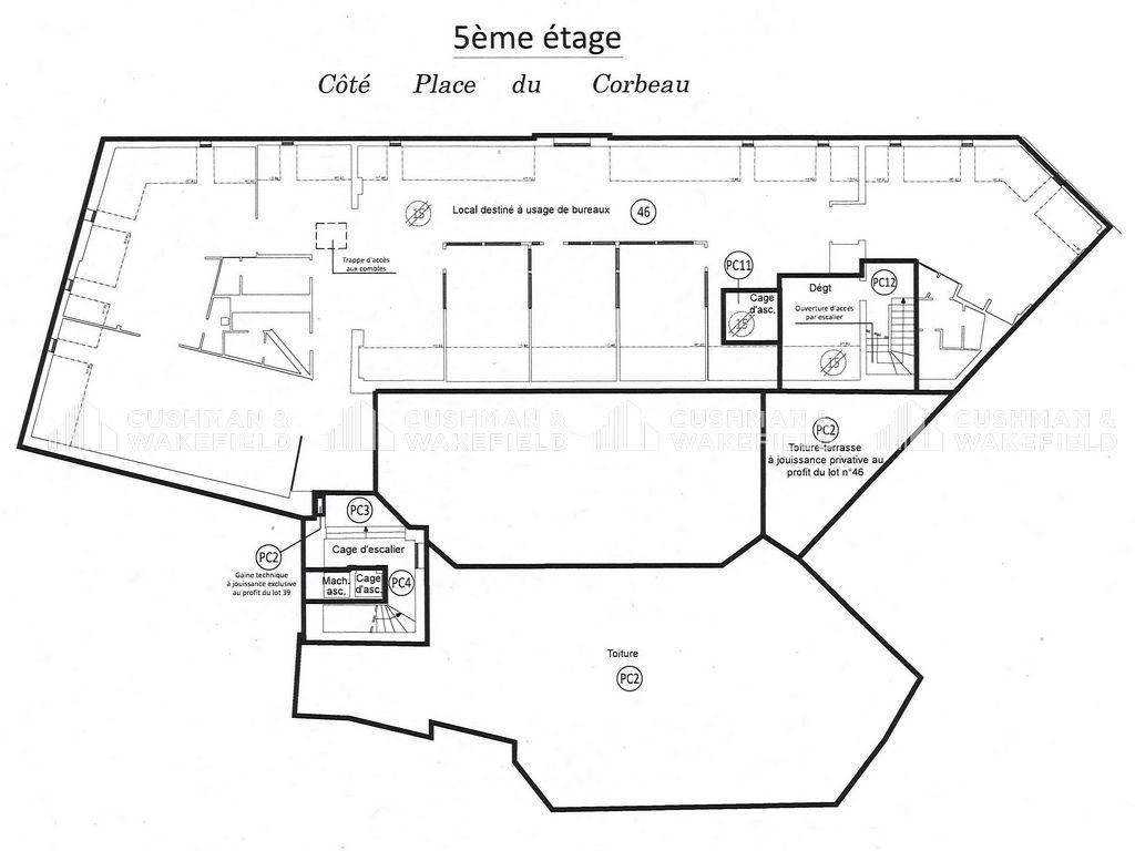 Vente bureaux 298 m² non divisibles