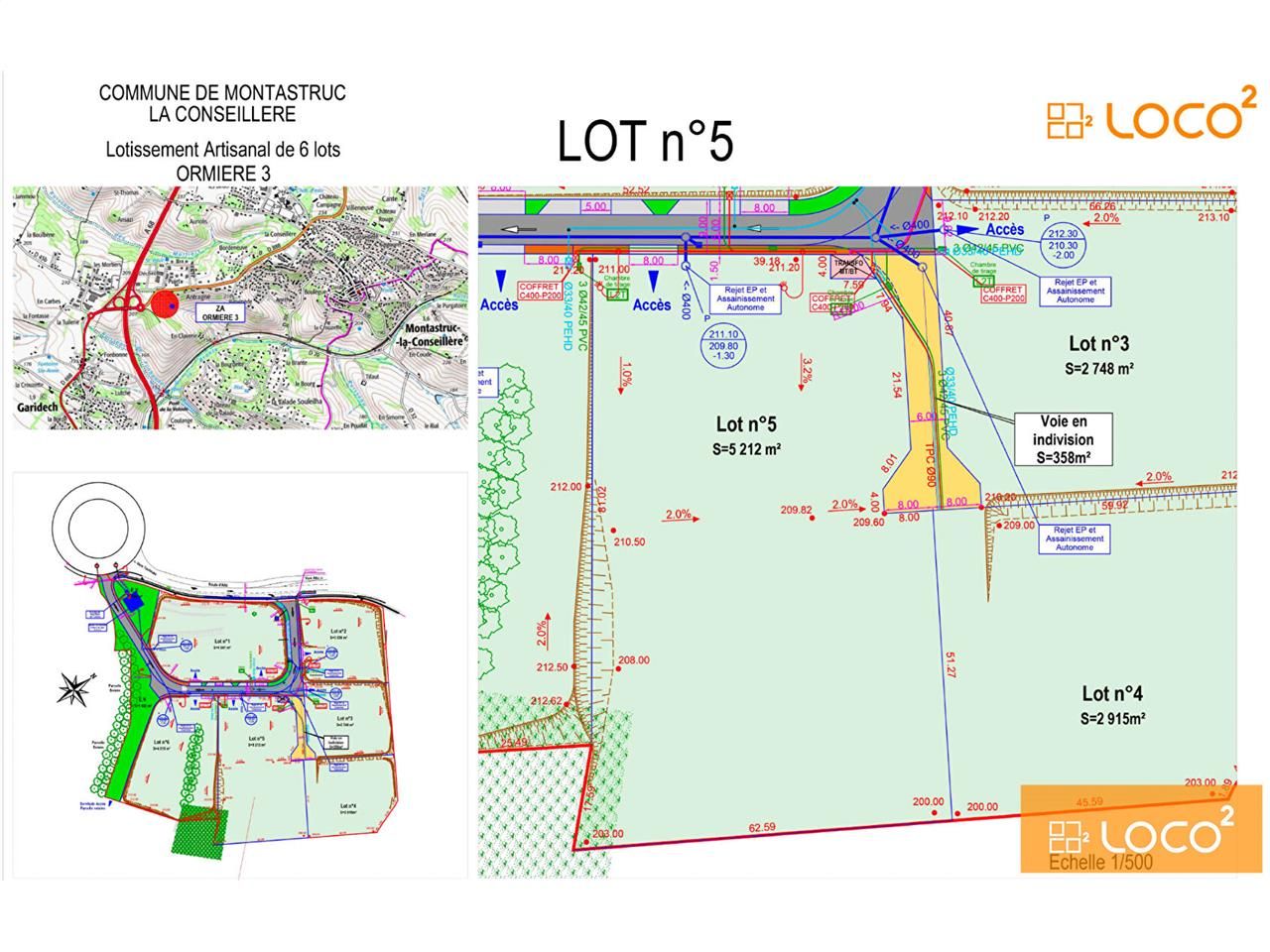 Vente terrain 5212.00 m² à MONTASTRUC LA CONSEILLERE