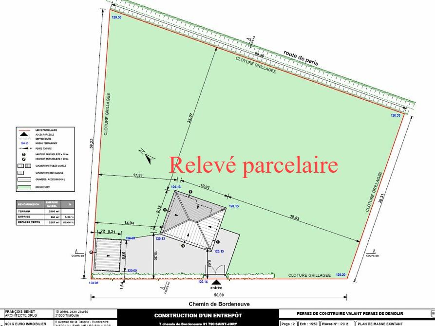 TERRAIN ET LOCAUX A LOUER TOULOUSE NORD SAINT-JORY