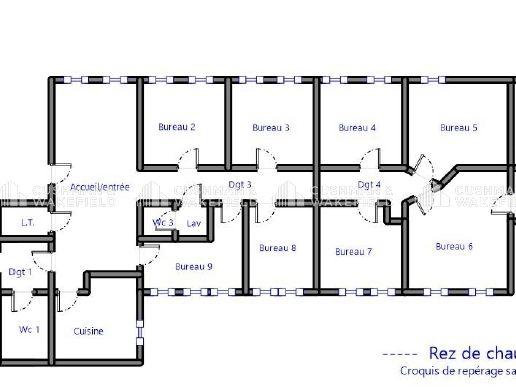 Vente bureaux 220 m² non divisibles