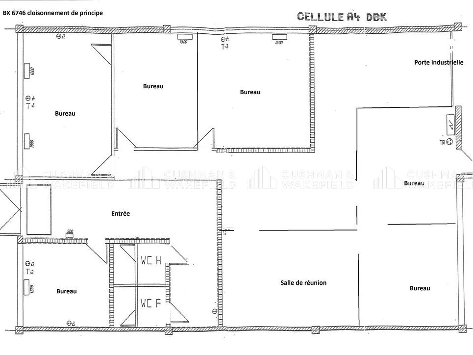 Location bureaux 206 m² non divisibles