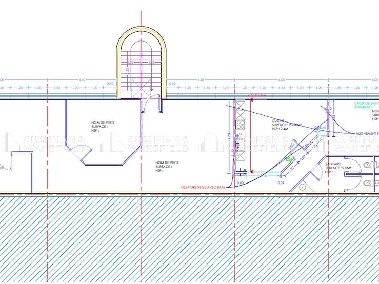 Location bureaux 172 m² non divisibles