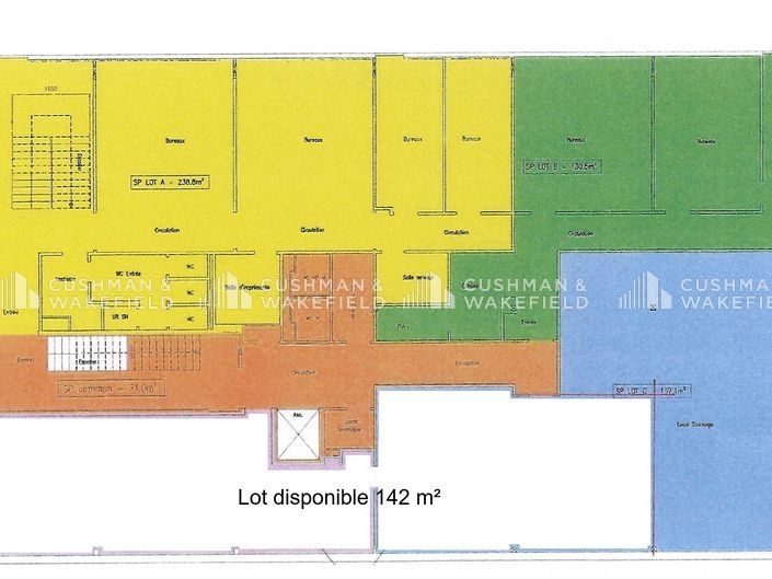 Location bureaux 142 m² non divisibles