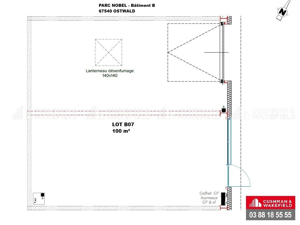 Location activités 101 m² non divisibles