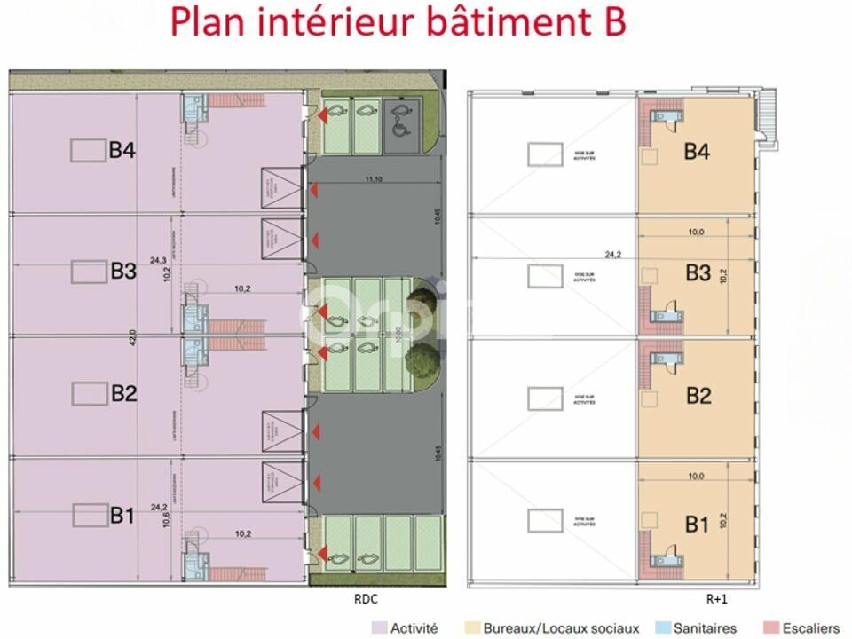 Vente local d''activites 349 m² non divisibles