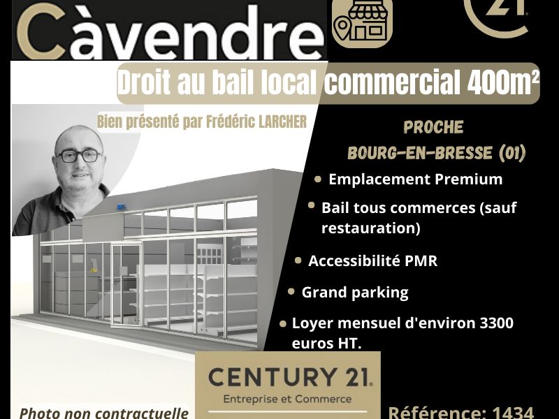 Location local commercial 400.00 m² à BOURG EN BRESSE