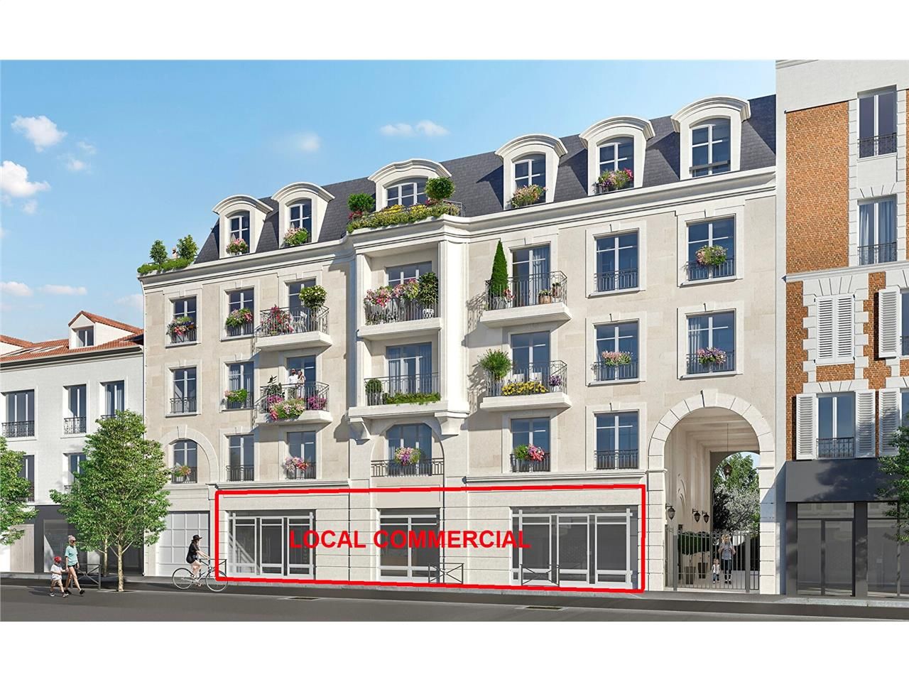 Location local commercial 75.20 m² à LA GARENNE COLOMBES