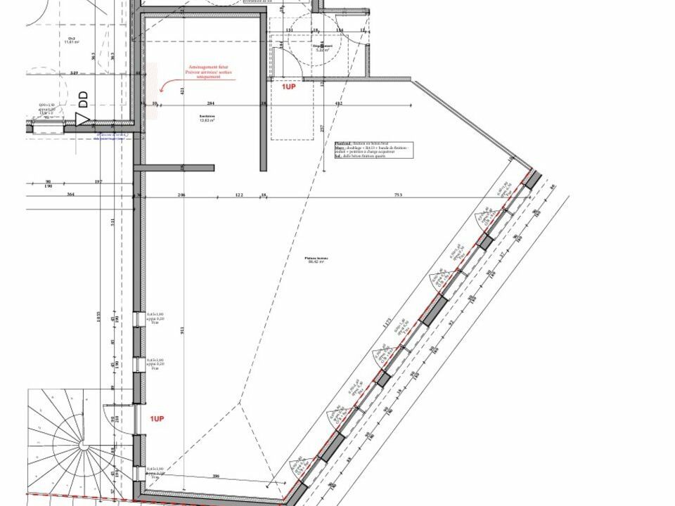 Vente bureaux 99 m² non divisibles