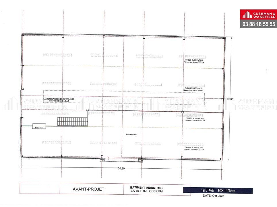 Location activités 683 m² non divisibles