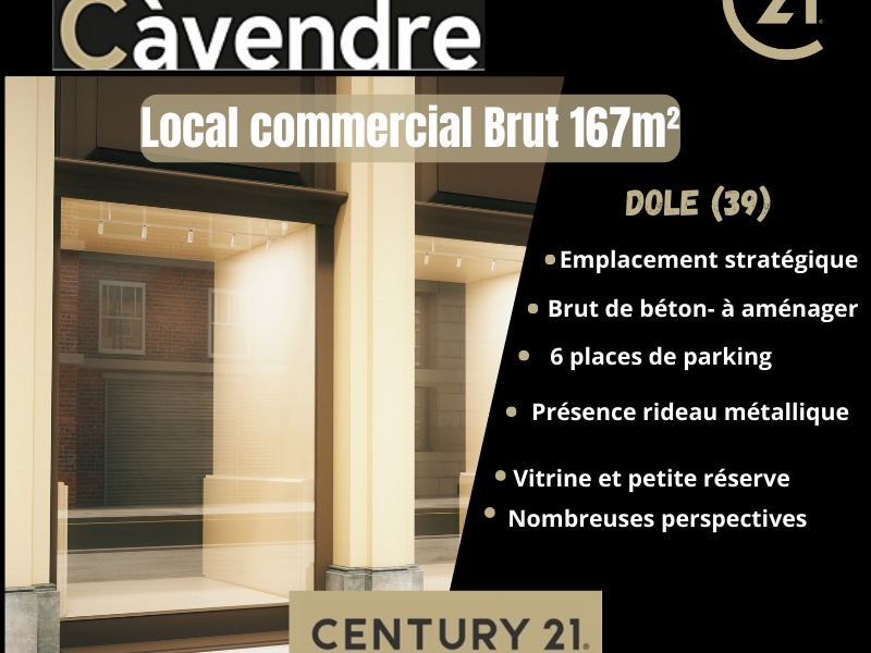 Vente local commercial 167.00 m² à DOLE