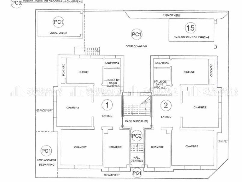 Vente bureaux 80 m² non divisibles