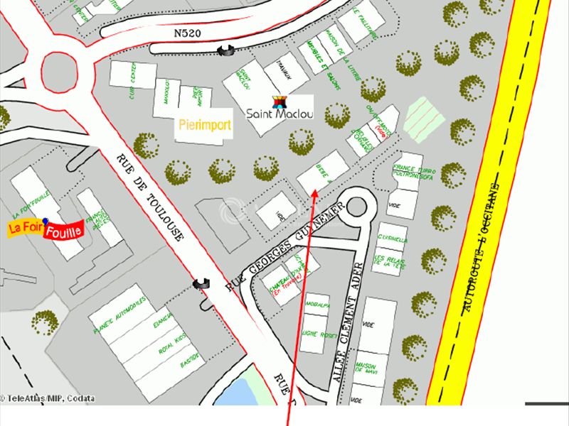 Location local commercial 1030 m² non divisibles