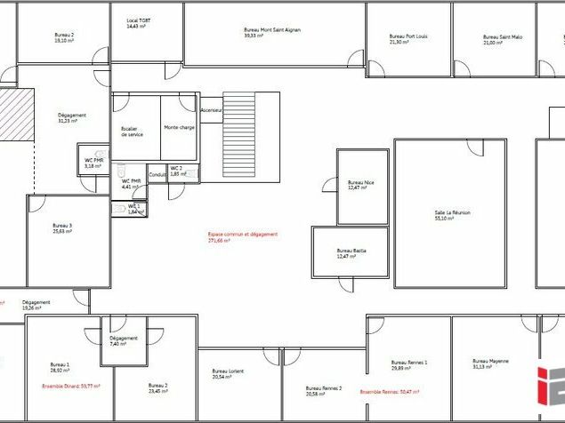 LOCATION – BUREAU – 31.13 m² – VITRÉ