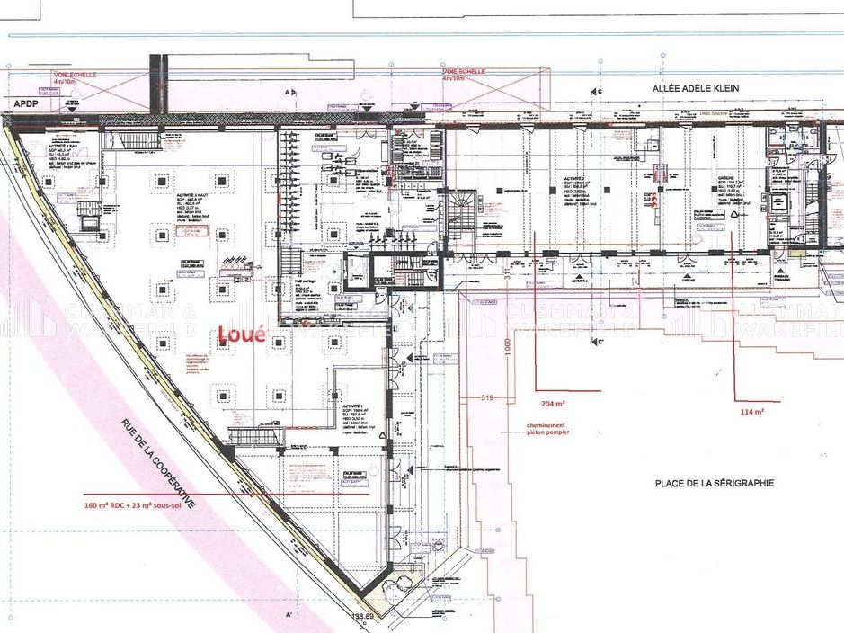 Vente locaux commerciaux 478 m² divisibles à partir de 114 m²