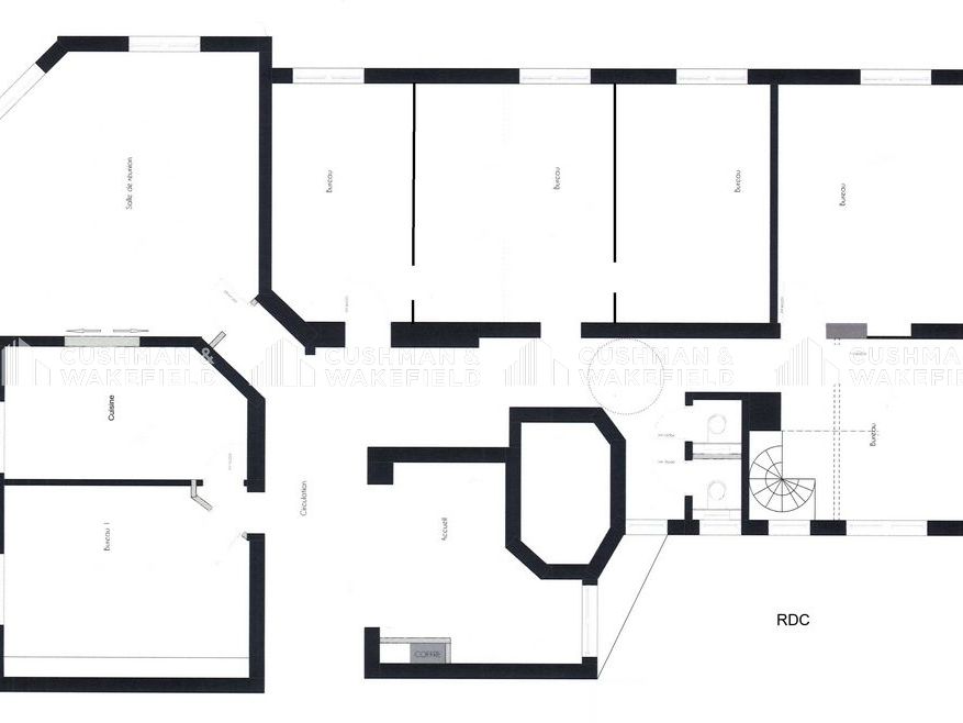 Location bureaux 219 m² non divisibles