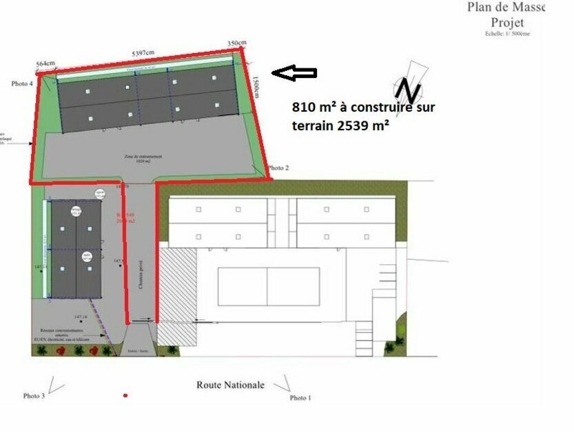 Location local d''activites 810 m² divisibles à partir de 270 m²